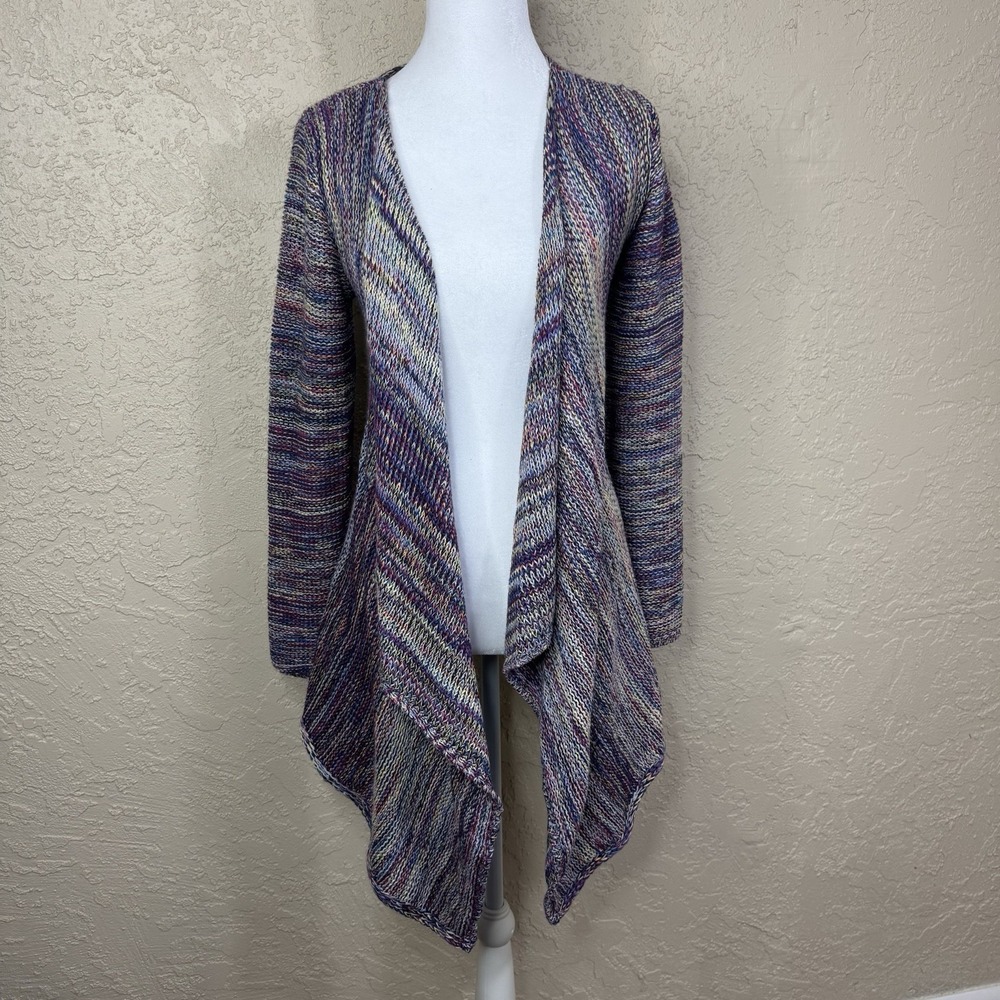 Purple Wrap Cardigan Shawl Sweater Women's‎ Size XS Boho Langenlook Cozy Cottage